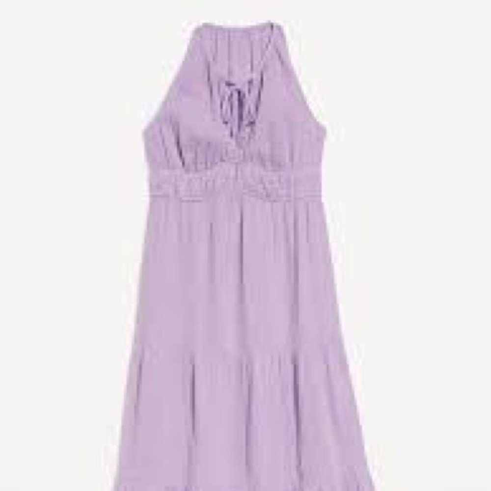 NWT Old Navy Light Purple Pleated Gauze Maxi Dress - Picture 12 of 12